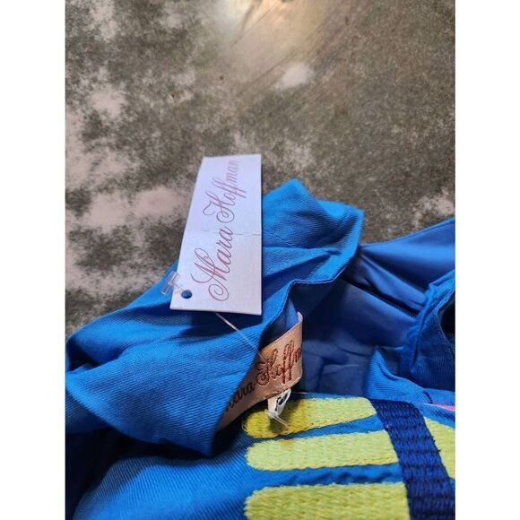 NWT MARA HOFFMAN Blue Neon Strapless Mini Dress Sz 0 - Picture 5 of 5